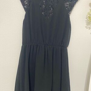 Elegant Black Lace Kids Dress
